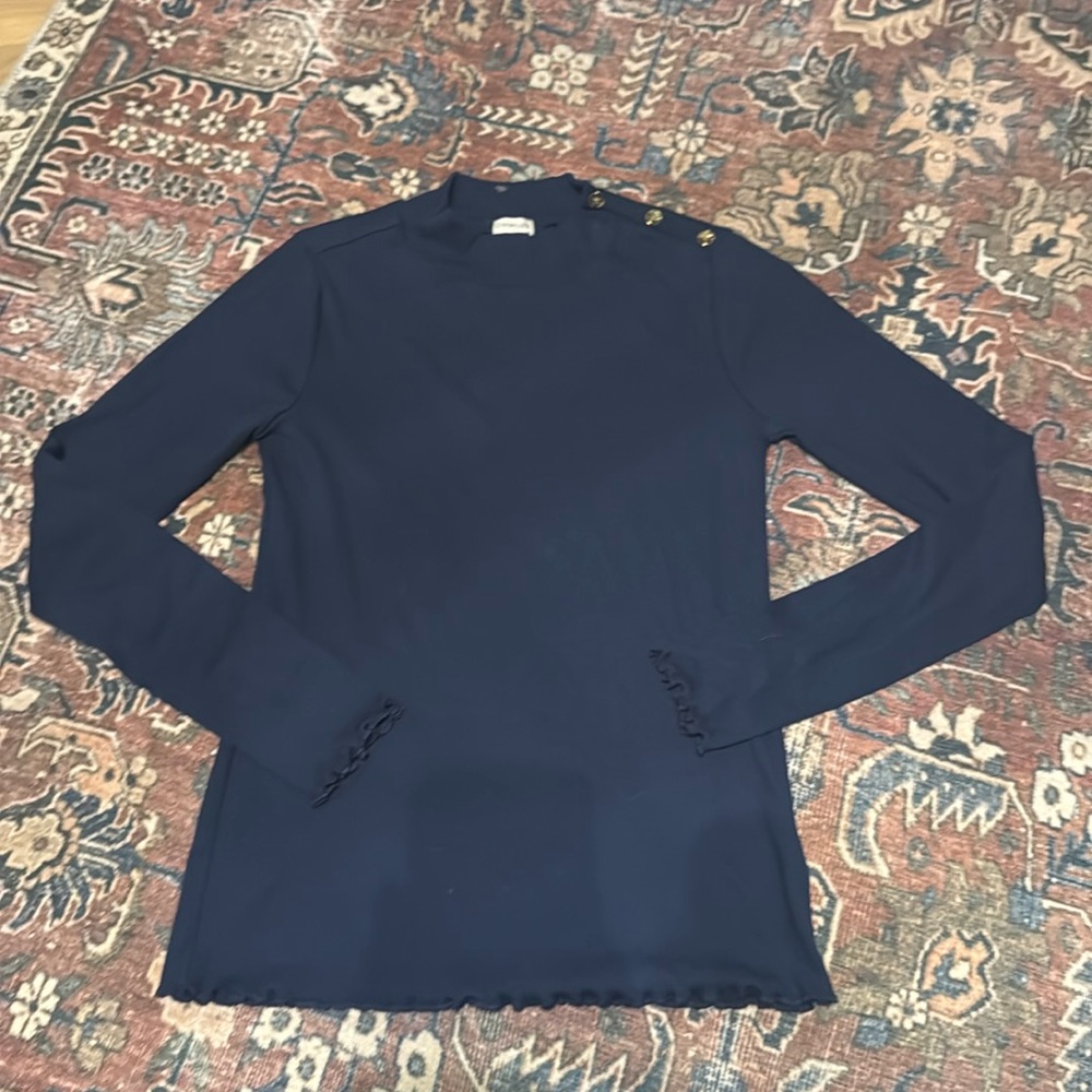 Crewcuts Blue Mock Turtleneck